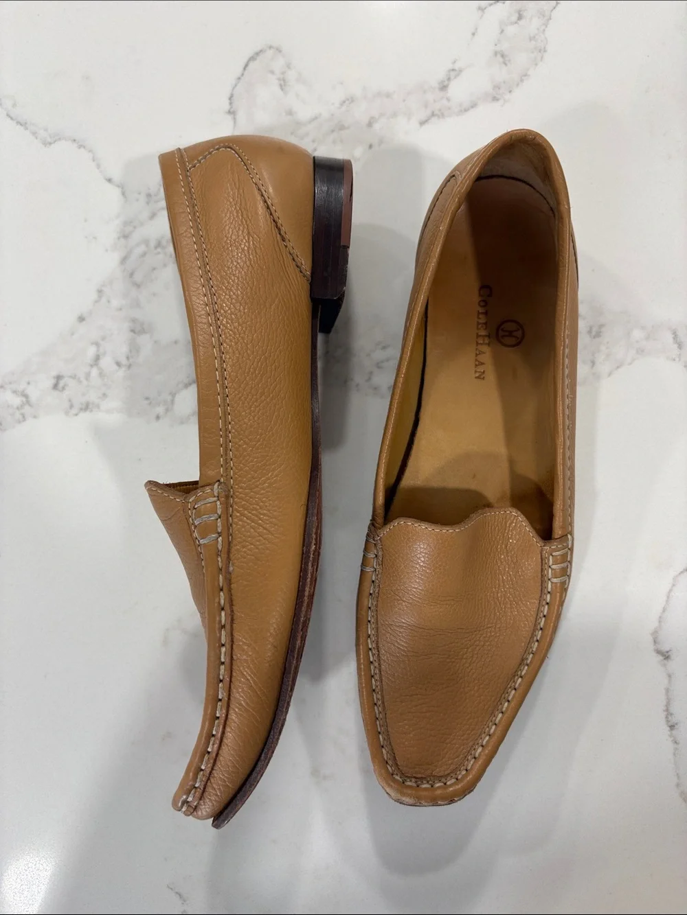 Cole Haan Tan Leather Moccasin Loafers Flats Size 7